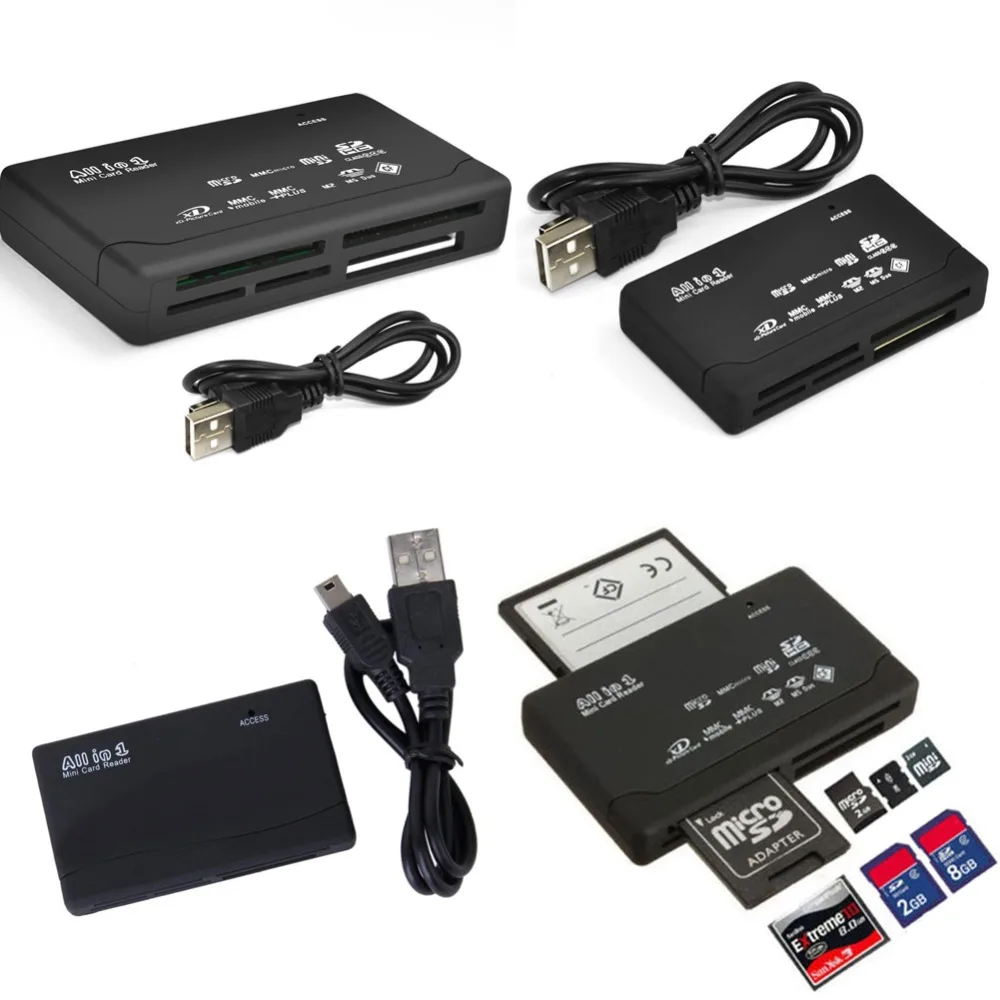 All in One 1 Memory Card Reader USB External SD SDHC Mini Micro M2 MMC XD CF MS | Компьютеры и офис