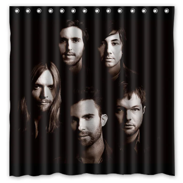 Бордовые 5 узоров креативные занавески для ванной комнаты водонепроницаемая