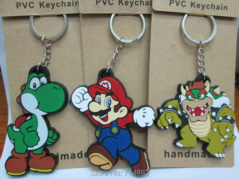 3 шт./набор Классические брелоки с подвесками|super mario|super mario keychainmario keychain |