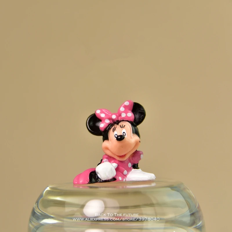 Disney Микки Маус Минни 3 см 2 шт./компл. модель аниме кукла ПВХ фигурки аксессуары