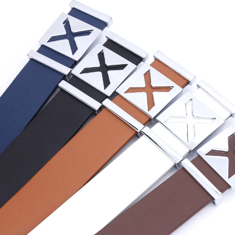 Мужской деловой стиль дизайнерский ремень Мужская гладкая пряжка для ремня