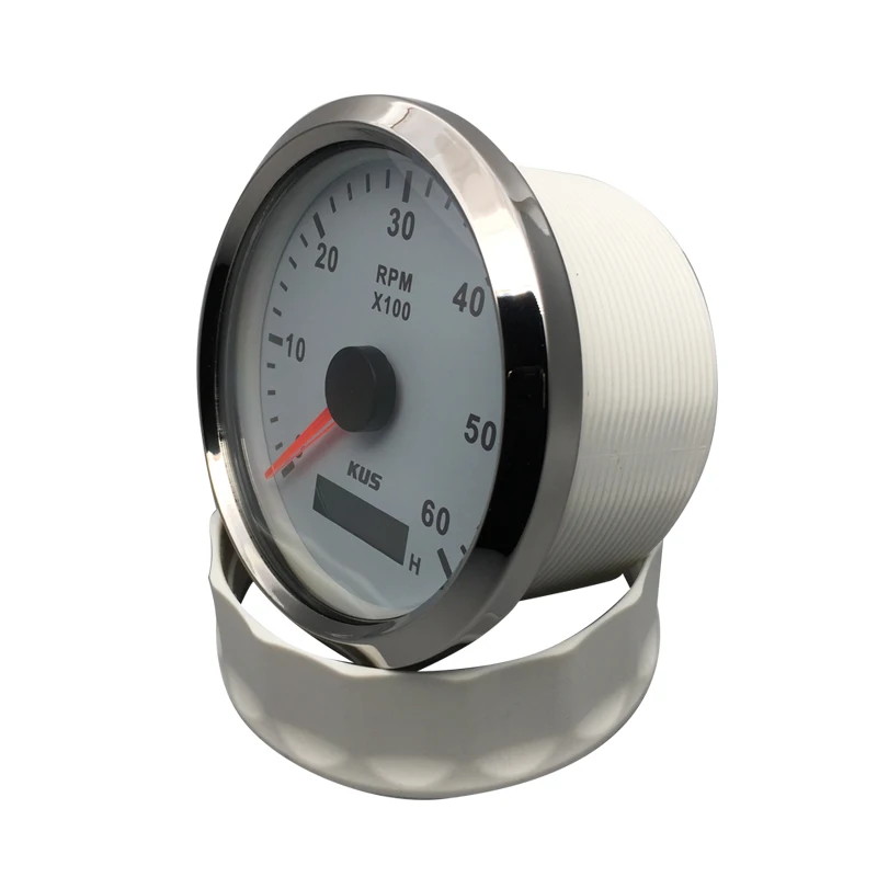 KUS 85 мм Тахометр RPM Датчик Оборотов с часовым измерителем 0 6000 об/мин 12 В/24 В