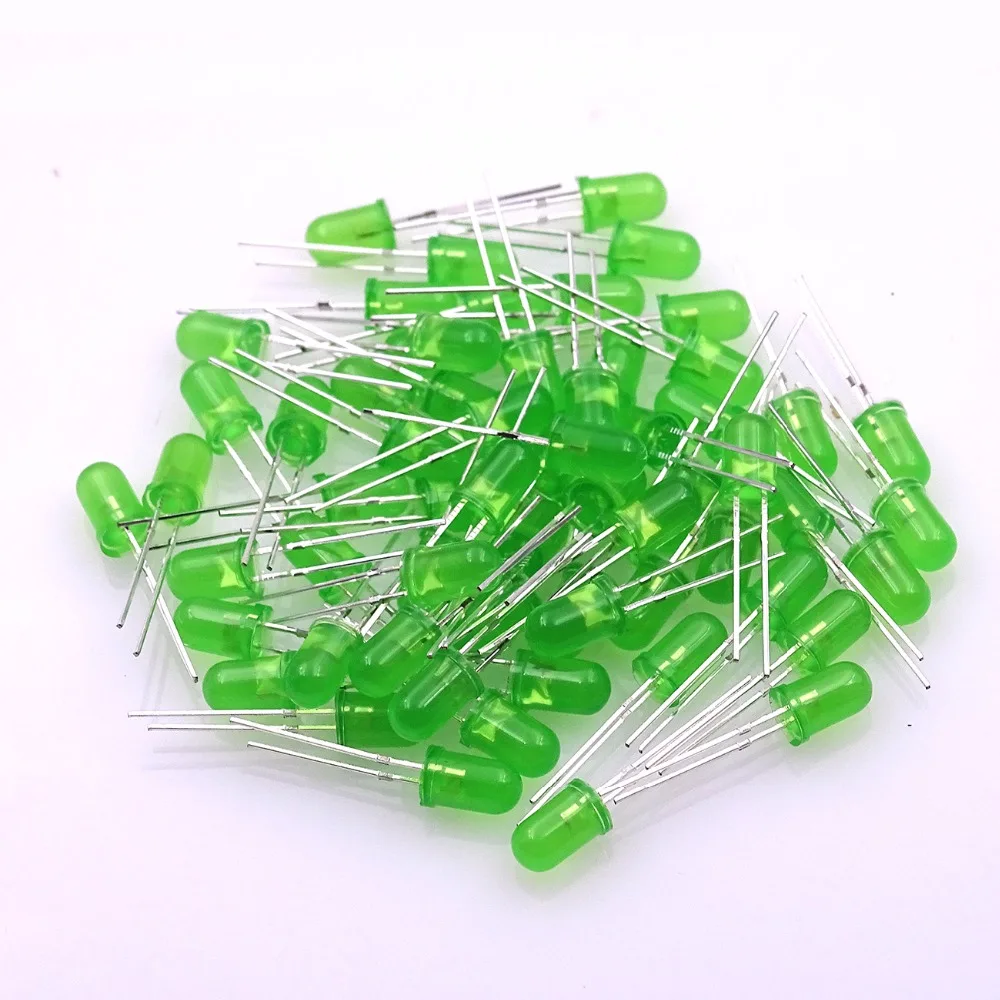 100 шт. 5 мм светодиодные диоды набор в ассортименте белые красные зеленые синие