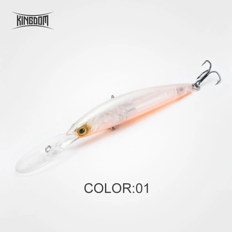 9505-1 Kingdom New Jerkbaits 100DR Fishing lures 100mm 120mm Suspending Minnow wobblers Depth 6-10ft long-casting Bass Pike Hard Baits - Цвет: 9505-1