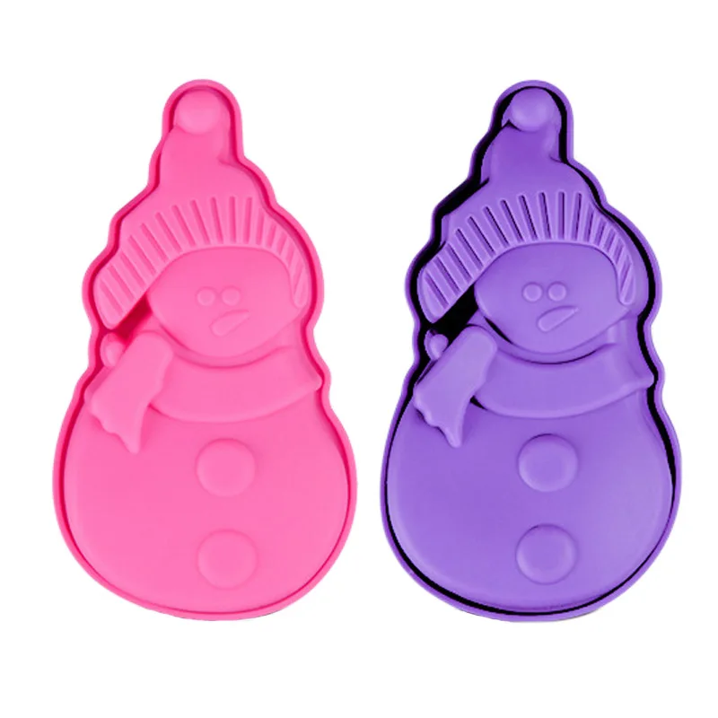 Рождественская в форме снеговика 3D силиконовые формы для торты хлеб мыла льда