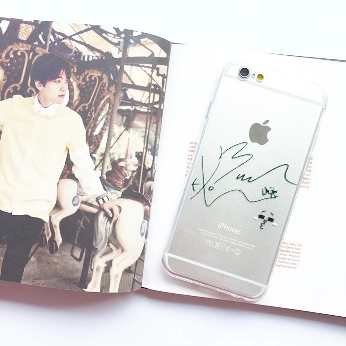 BZWGL бренд EXO baekhyun Подпись ТПУ Мягкий Прозрачный чехол для телефона iPhone X 5S 6 6s 7 8 Plus |