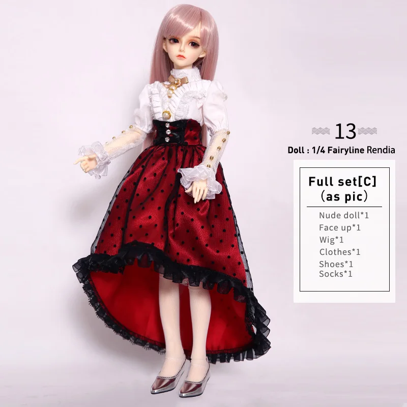 Rendia Fullset C Полный набор сказочных кукол Minifee Chloe Shushu Risse Rendia Rena FL BJD 1/4 милые модные Феи обнаженные игрушки - Цвет: Rendia Fullset C