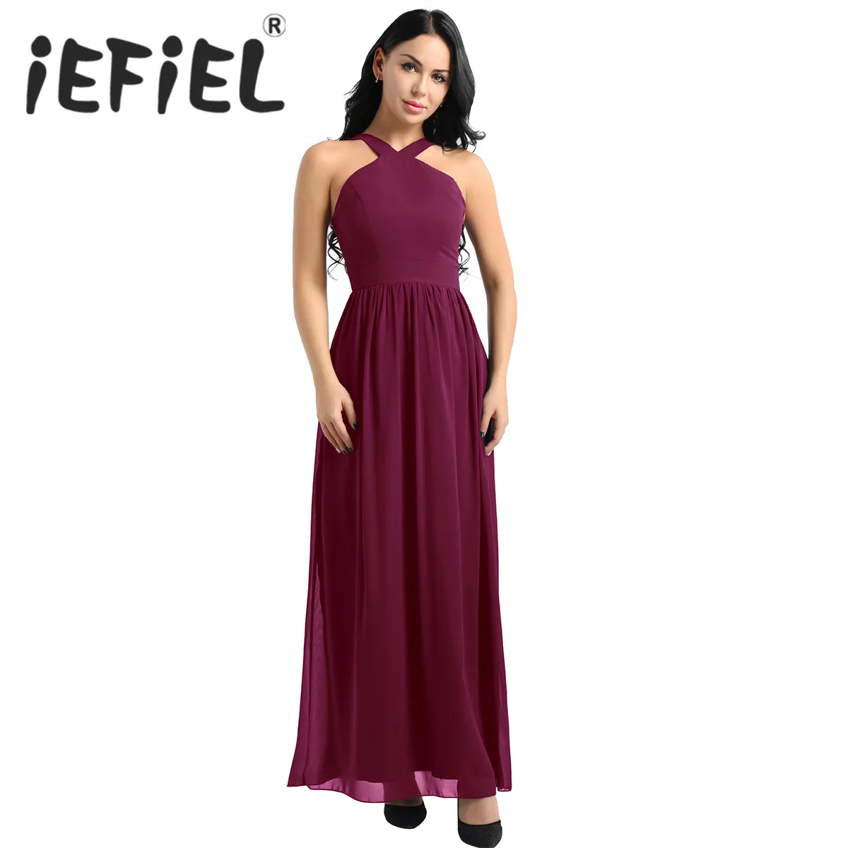 Женское шифоновое платье макси длинное Клубное для вечеринок и подружек невесты