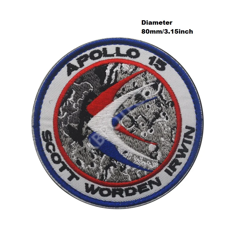 Apollo 15 Космическая разведка вышивка патч, вышитые патчи Военная Тактическая нарукавная повязка ткань наклейка аксессуары для одежды - Цвет: Apollo 15