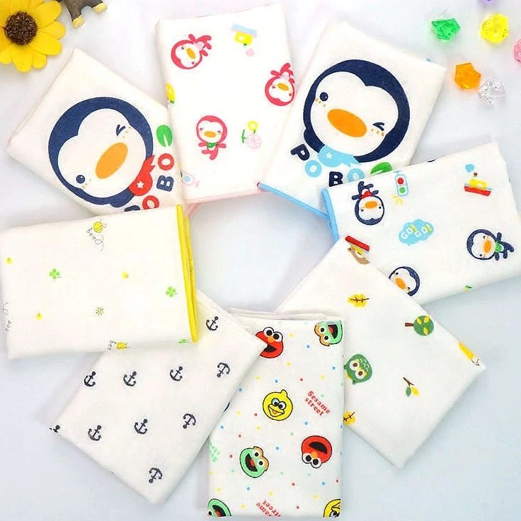 11Baby Burp Cloths Organic cotton gauze Muslin activity baby bib bandanas Baby Bibs soft breathable Newborns Towel scarf |