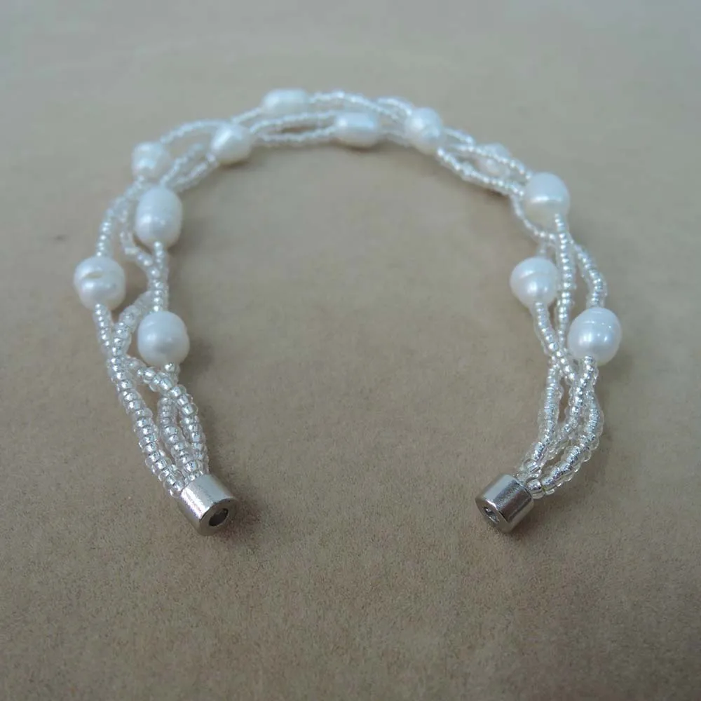 100% натуральный браслет из пресноводного жемчуга с магнитным замком|pearl bracelet|bracelet