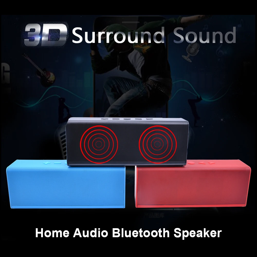 16 Вт Bluetooth 4.1 супербаса и стерео аудио беспроводные громкоговорители с 2000 мАч ксо