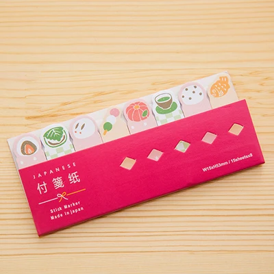 Kawaii Япония/торта, «кошка», «Собака» маркер Закладка Memo pad Флаги вкладка индекса бумаги для заметок на клейкой основе этикетка Бумага блок стикеров канцелярских принадлежностей - Цвет: A
