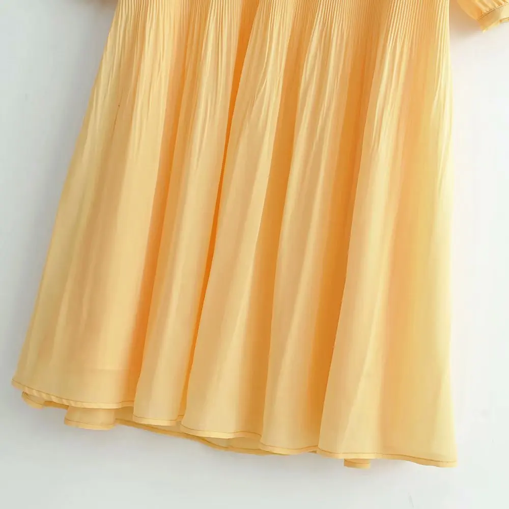 Шифоновое платье для женщин 2019 осень Vestidos De Fiesta V шеи однотонные желтые вечерние