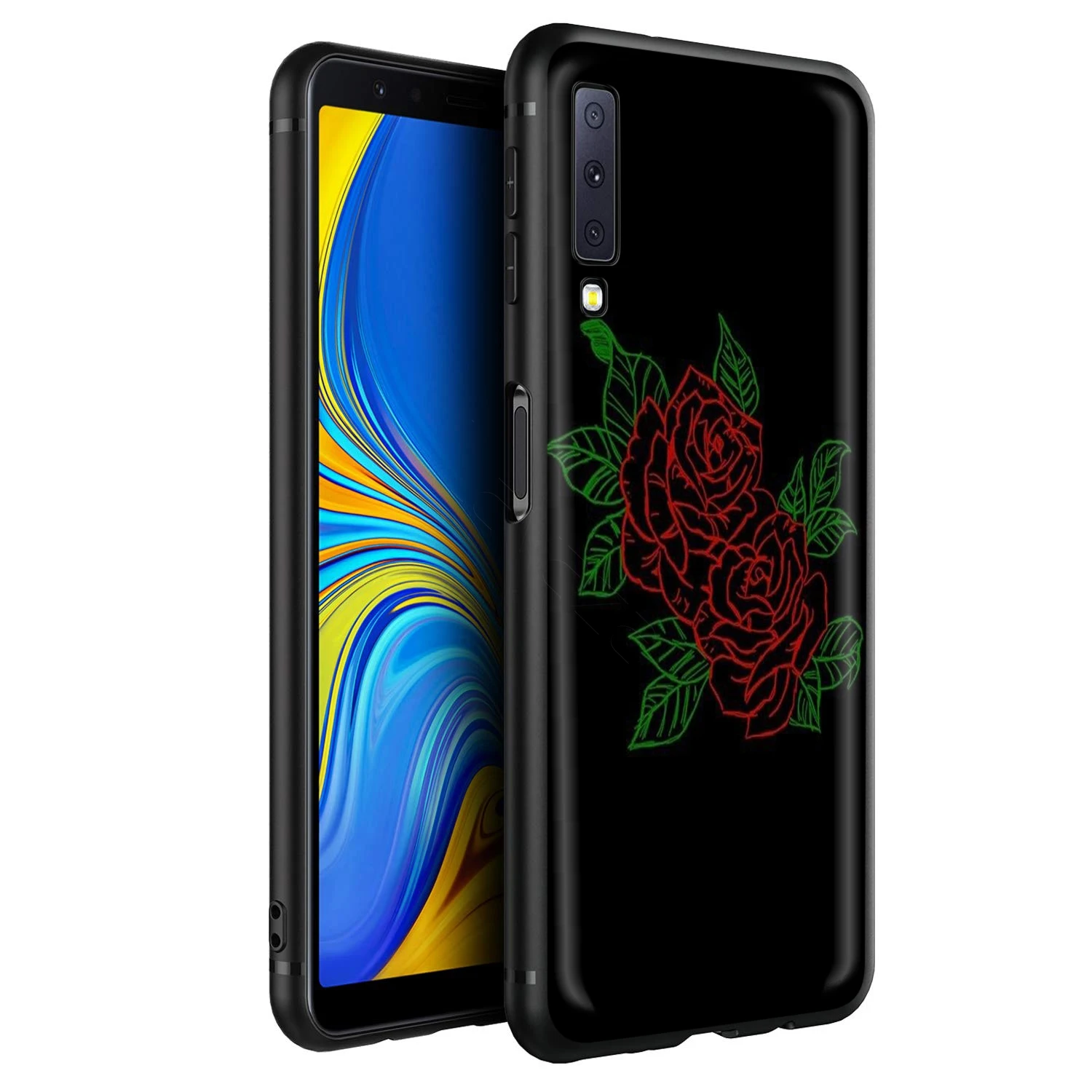 Чехол Love Heart Rose для Samsung Galaxy J6 A9 A8 A7 A70 A6 A5 A50 A40 A30 A3 A10 A51 A71 A81 A91 2018 | Мобильные телефоны