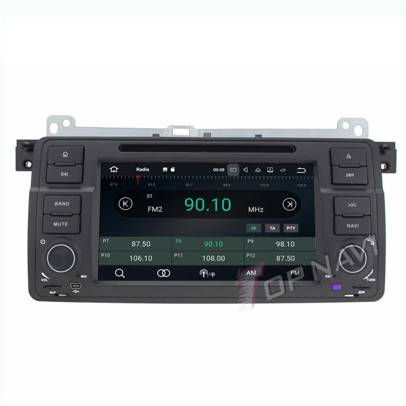 Topnavi Android 7 1 автомобильный dvd плеер для BMW 3 серии E46 (1998 1999 2000 2001 2006)/M3/MGZT 7/Rover75 (2001 2004)