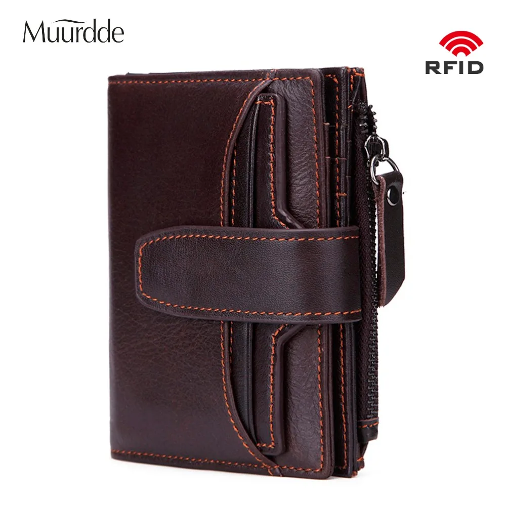 2019 мужские кошельки из натуральной кожи Rfid мужской кошелек брендовый