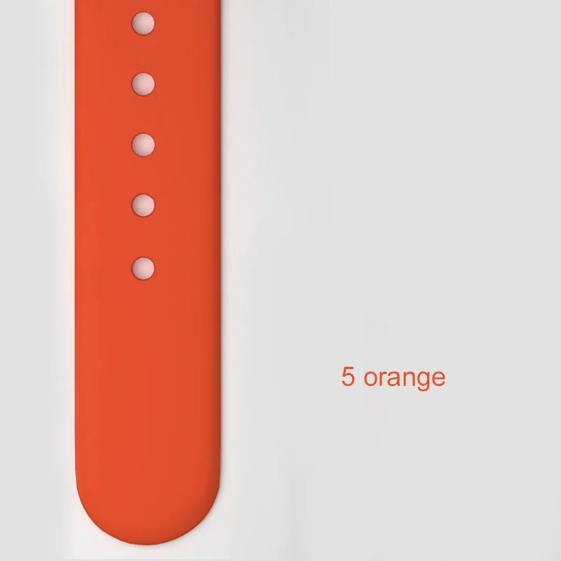 orange Мягкий силиконовый замена спортивный ремешок для наручных часов Apple Watch, версия 1, 2, 3, 42 мм, 38 мм, браслет на запястье, ремешок для smart watch 40 мм 44 ремень - Цвет ремешка: orange