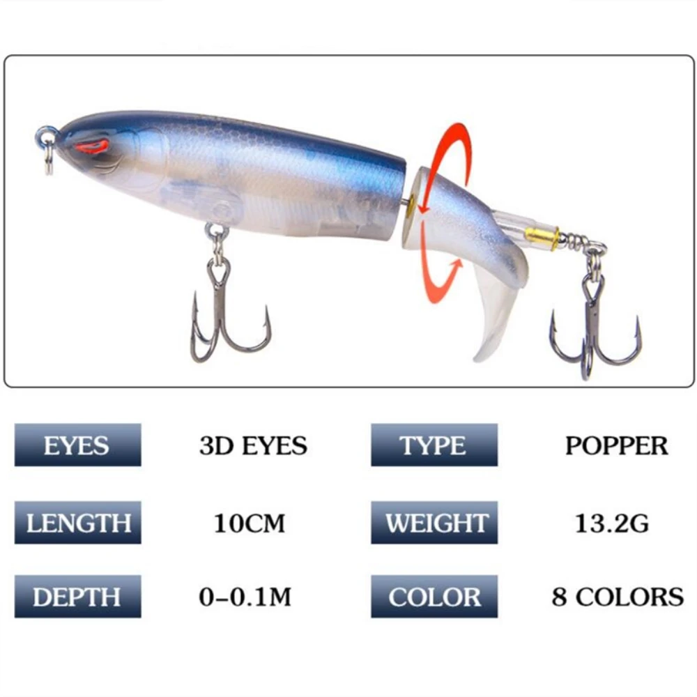 1 шт. Whopper Popper Topwater приманка в виде гольяна рыболовная 13 2 г 10 см искусственная