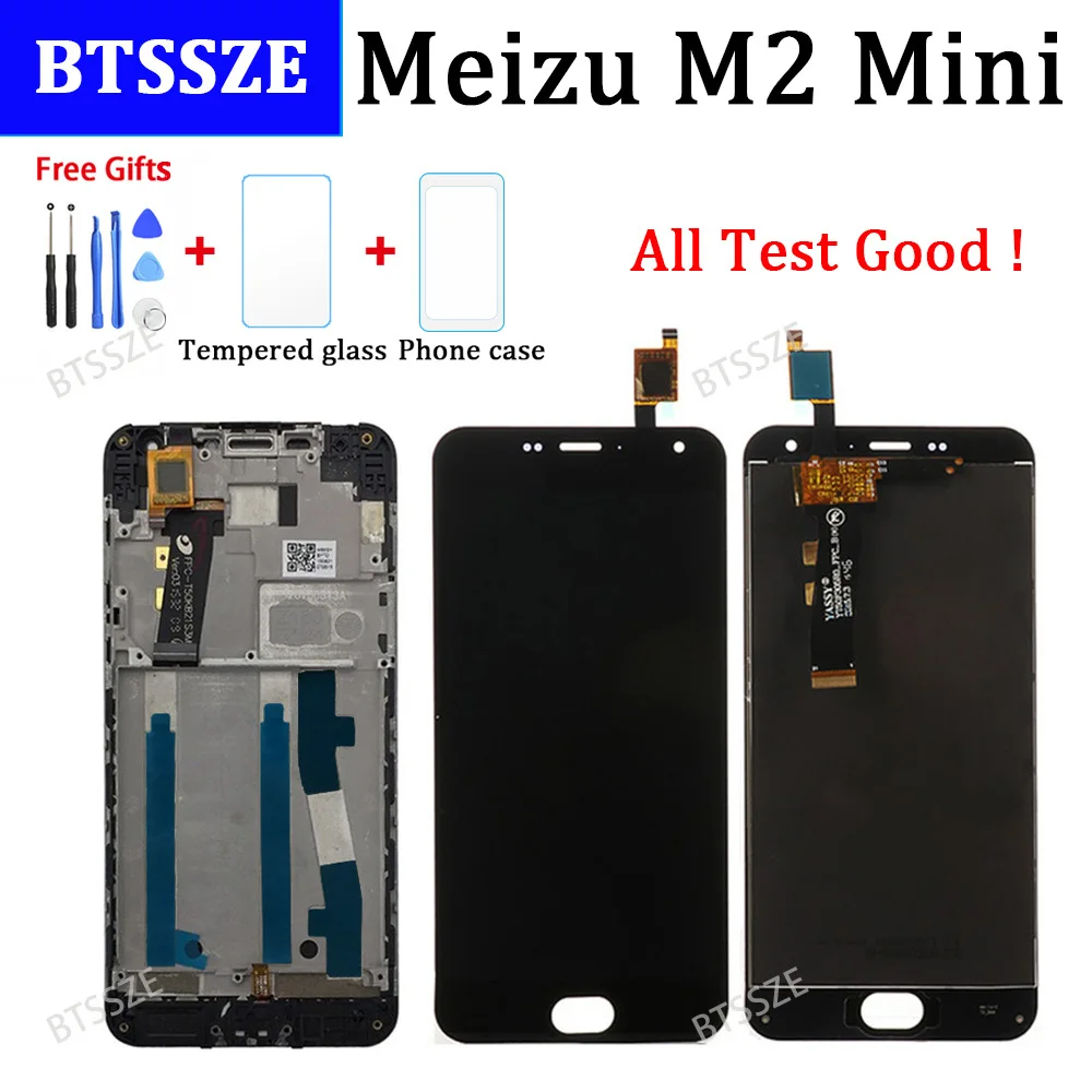 Для Meizu M2 Mini 5 0 ''сборка ЖКД с сенсорным экраном запасными деталями для рамки