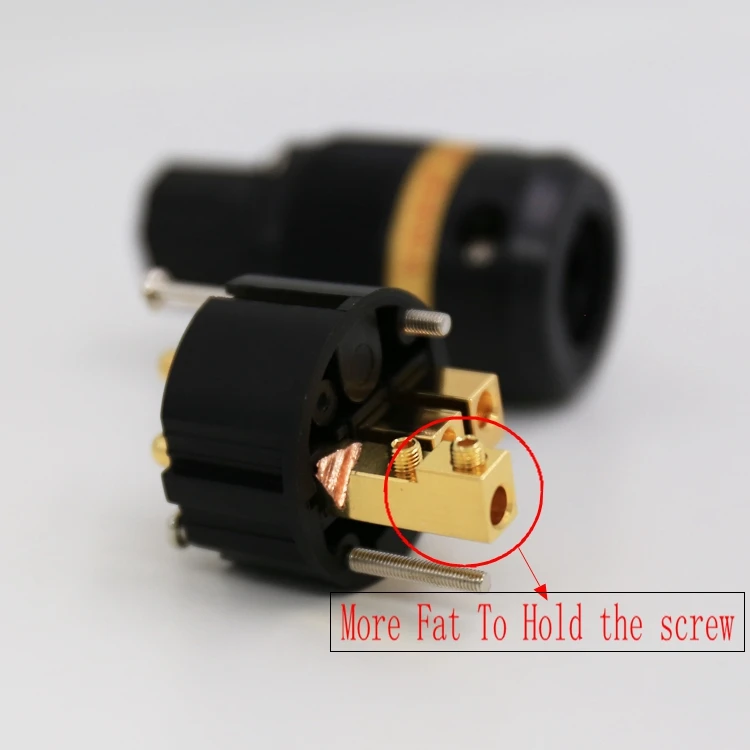 Выборг VE501G + VF501G 99.99% чистый Медь 24K позолоченные Schuko Мощность разъем IEC гнездовой