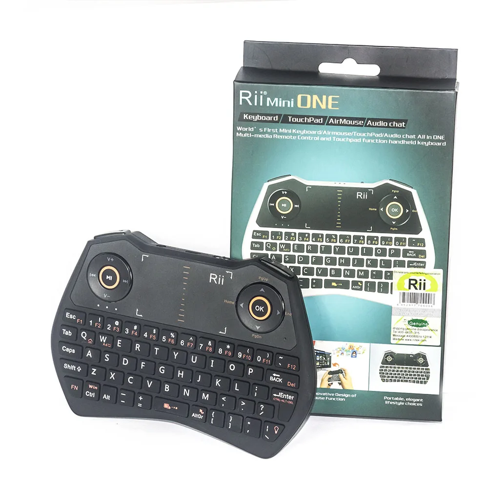 [Подлинный] Rii mini i28 с подсветкой Air mouse 2,4 ГГц Беспроводная русская английская Клавиатура Тачпад комбинированный игровой для ПК Android tv Box