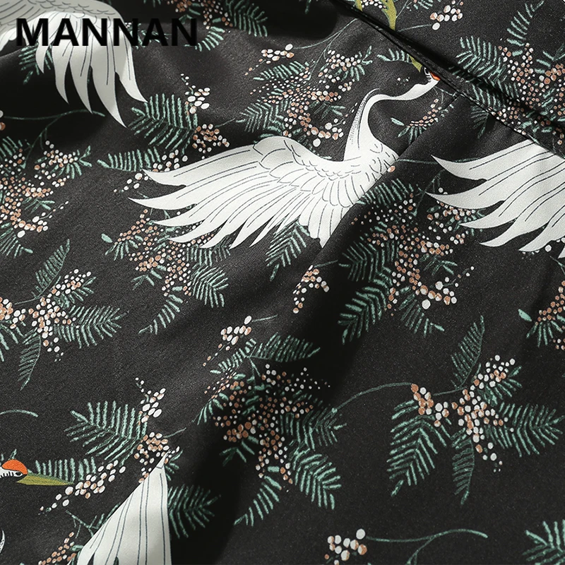 MANNAN 2019 Casual Print Short Sleeve Shirt Men Streetwear Summer Hawaii Beach Women Fashion Loose Shirts Mens | Мужская одежда