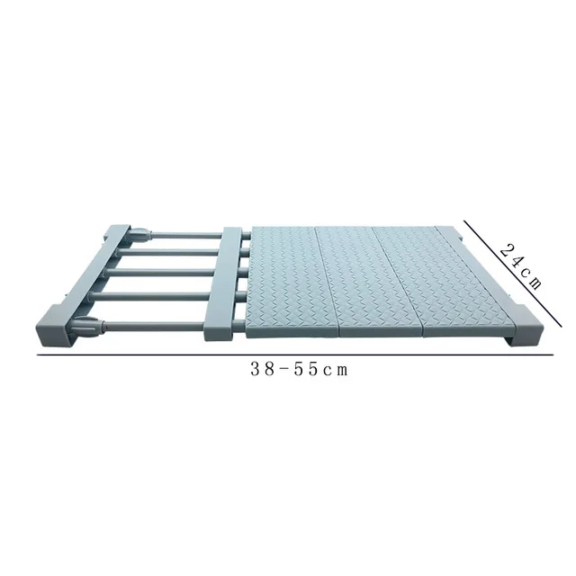 Blue 24x(38-55)cm Sqinans, регулируемый органайзер для шкафа, держатели для шкафа для ванной, кухонная полка для хранения, полка гардероба, настенная кухонная полка - Цвет: Blue 24x(38-55)cm