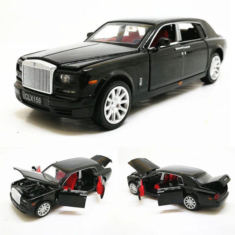 1:32 Rolls Royce Phantom удлиненная литая игрушка из сплава литья под давлением металлическая модель автомобиля Детская Коллекция подарков