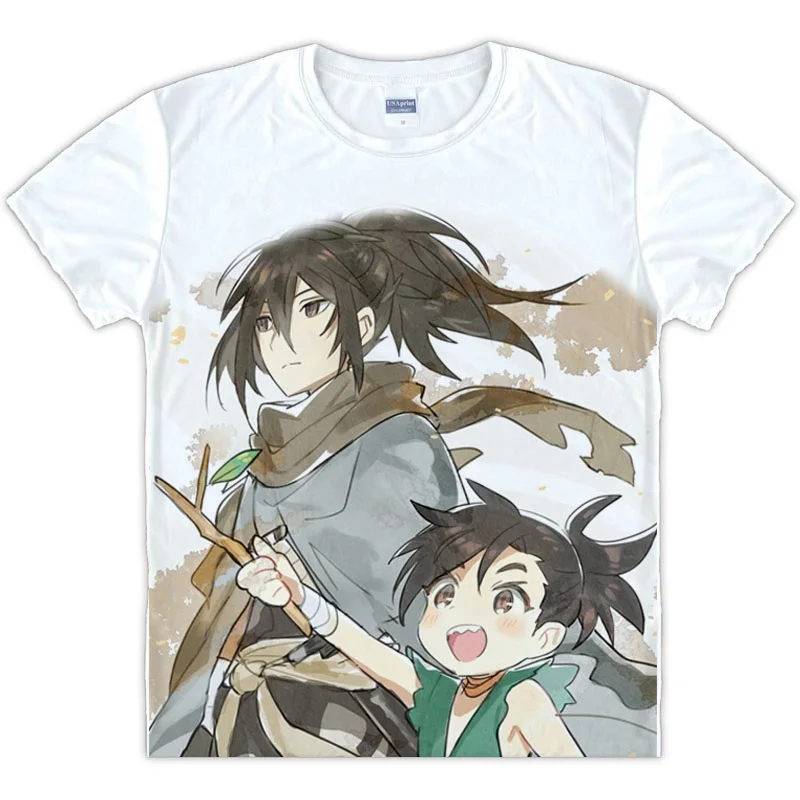 Футболка с коротким рукавом из японского аниме Dororo Hyakkimaru, мужская летняя футболка унисекс, белая футболка, сделай сам, футболка на заказ, S-3XL