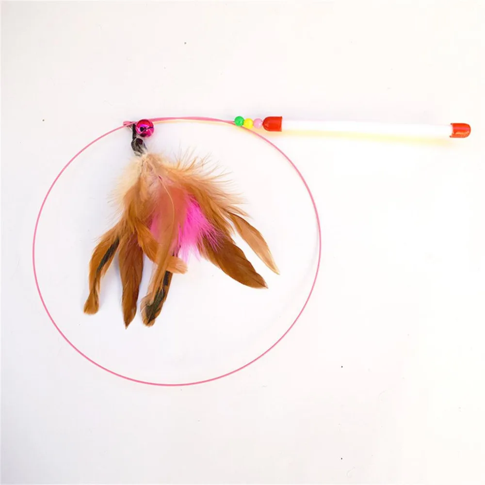 

20Pc Cat Toys Variety Pack Cat Toys Cute Funny Colorful Rod Teaser Wand Plastic Pet Toys for Cats Interactive Stick Cat Supplies