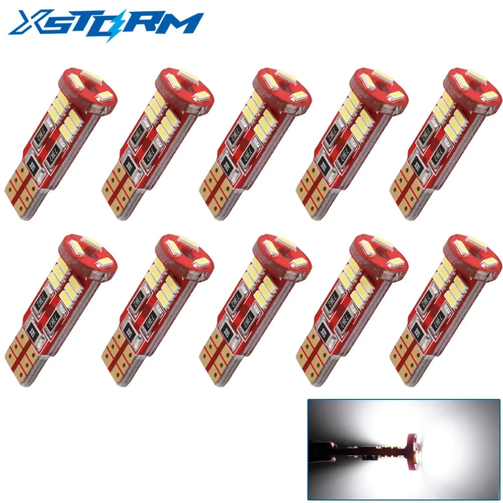 

10 шт., Автомобильные светодиодные лампы Canbus W5W 194 4014 15SMD 12 В