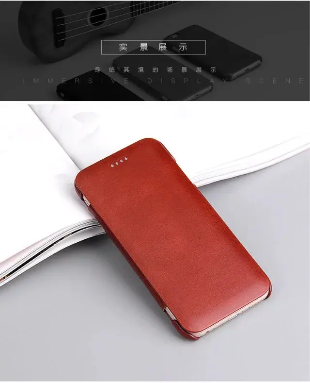 Для iPhone 8 plus флип-чехол бизнес из натуральной яловой кожи для Apple iPhone 7 plus/6 6splus/10 X магнитная застежка