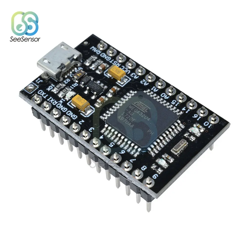 Новый Pro Micro ATmega32U4 ATMEGA32U4-AU 3 В 8 МГц 5 в 16 модуль контроллера для Arduino с Загрузчиком |