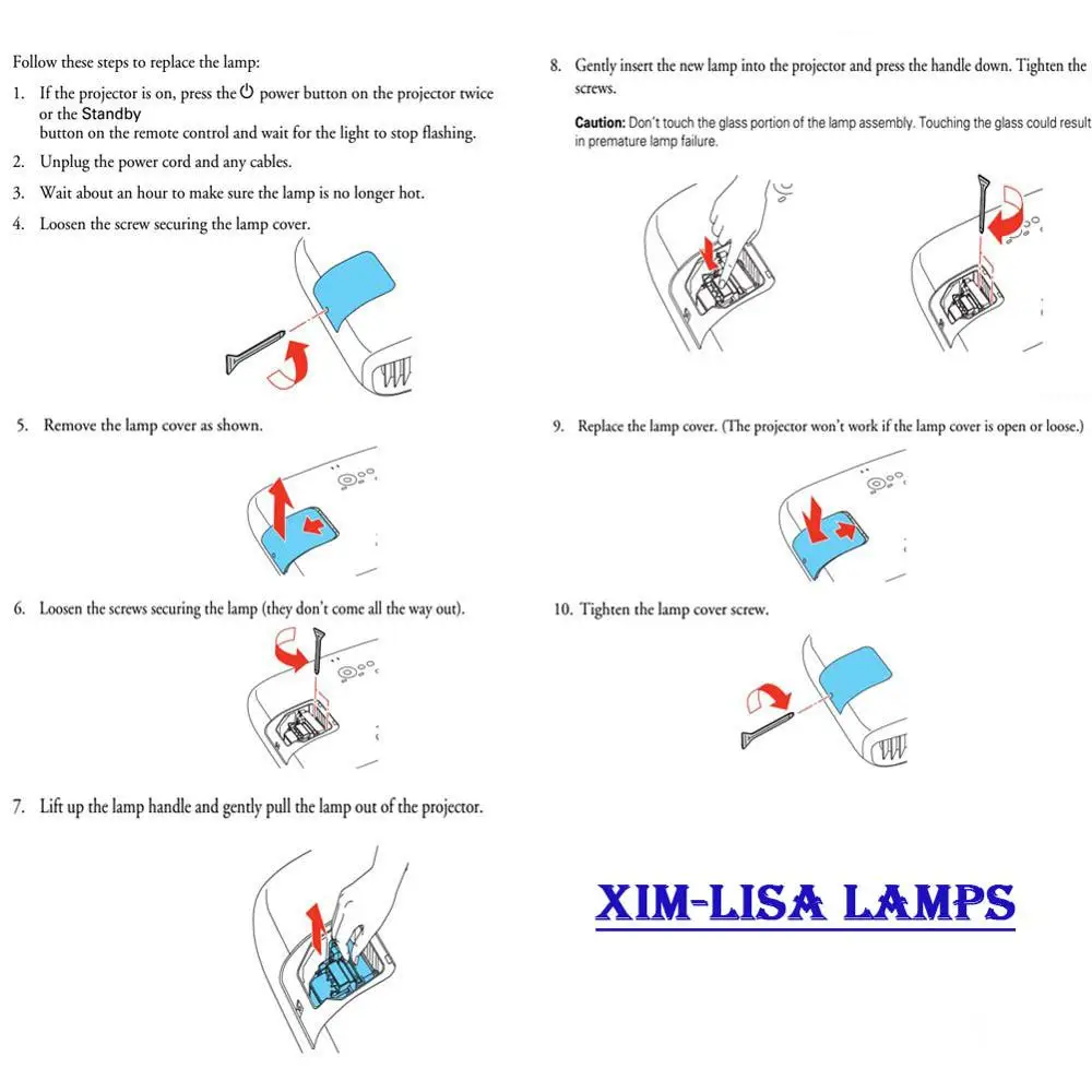 Лампа для проектора EPSON V13H010L69 ELPLP69 высокое качество лампа EH-TW8000 1 2 5 10 | Электроника