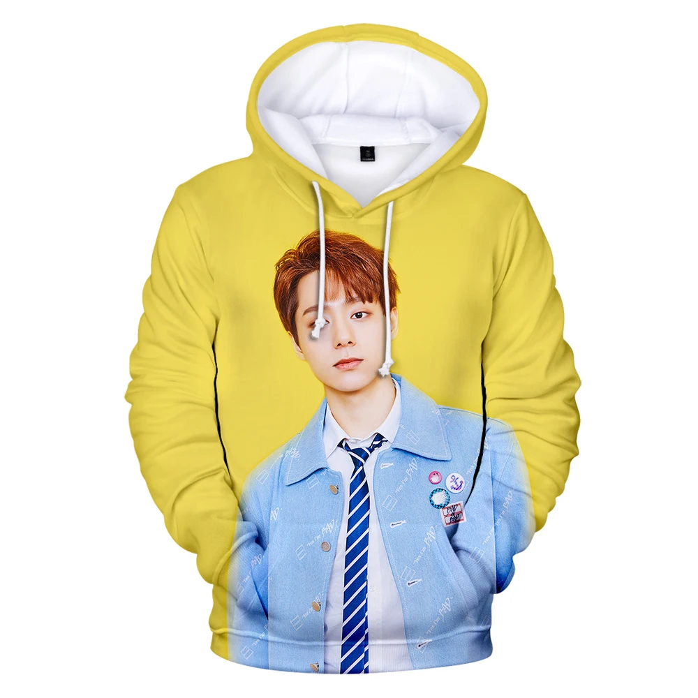 Новые корейские Kpop ONEUS 3D женские свитшоты с капюшоном/мужская толстовка длинным