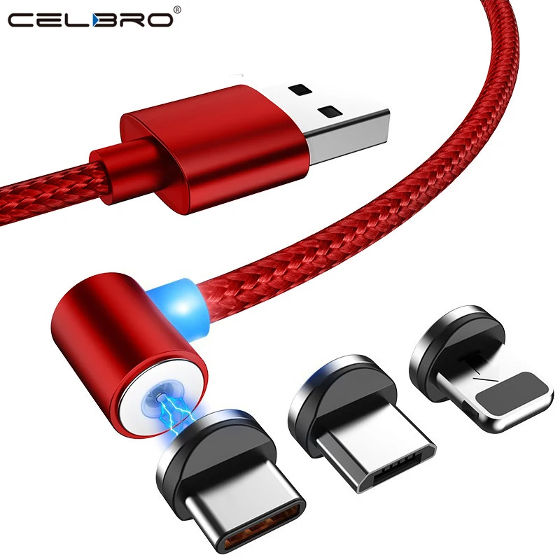 Магнитный кабель Usb Type C для зарядки 90 градусов Tipo Tipe игр Xiaomi Mi 9 Pro Huawei P20 P30 c|Кабели