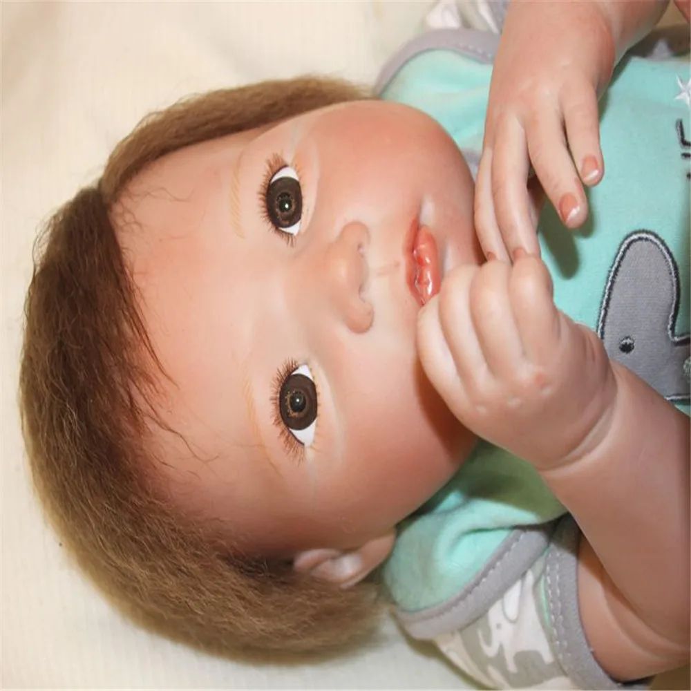 19 дюймов 48 см силиконовые куклы для новорожденных реалистичные милые