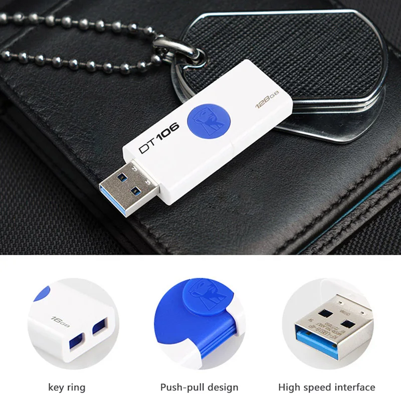 Оригинальный Kingston USB флеш накопитель DT106 Флешка 3 1 32 Гб u диск Память Флэш память