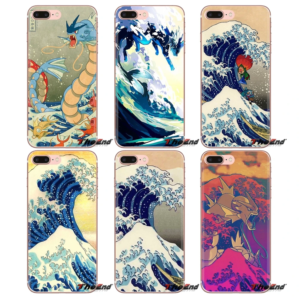 Прозрачный чехол из ТПУ для samsung Galaxy S3 S4 S5 Mini S6 S7 Edge S8 S9 S10 Plus Note 3 4 5 8 9 The Great Wave Off Kanto