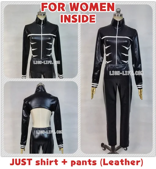 For Women shirt pant Куртка с капюшоном на молнии с изображением Токийского Гуля Кена канеки+ кожаные штаны+ шорты+ футболка с длинным рукавом, карнавальный костюм - Цвет: For Women shirt pant
