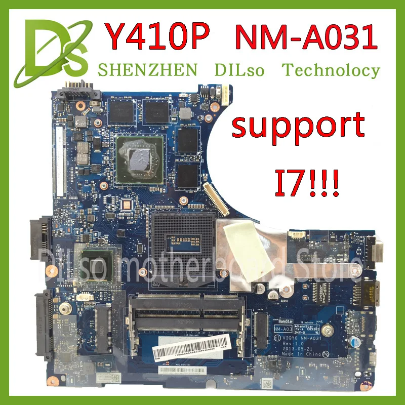 KEFU VIQY0 NM A031 материнская плата для Lenovo Y410P ноутбука HM86 GT750/GT755 тестовая ноутбука|pga