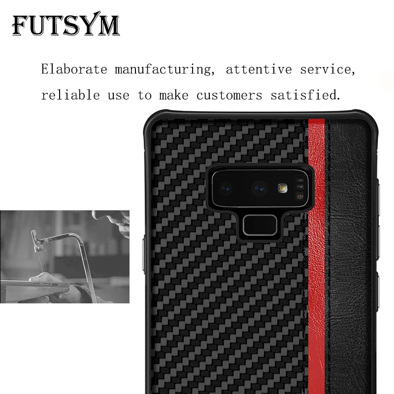 Роскошный Ультратонкий ударопрочный кожаный чехол из углеродного волокна для