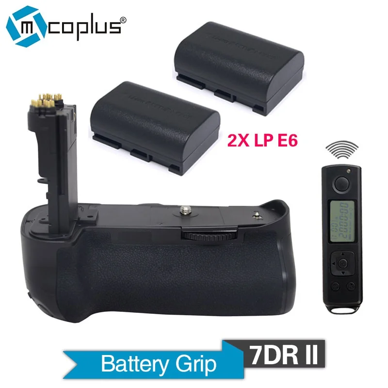 Mcoplus Venidice VD 7DRII Вертикальная Батарейная ручка с 2x LP E6 аккумулятором для камеры Canon