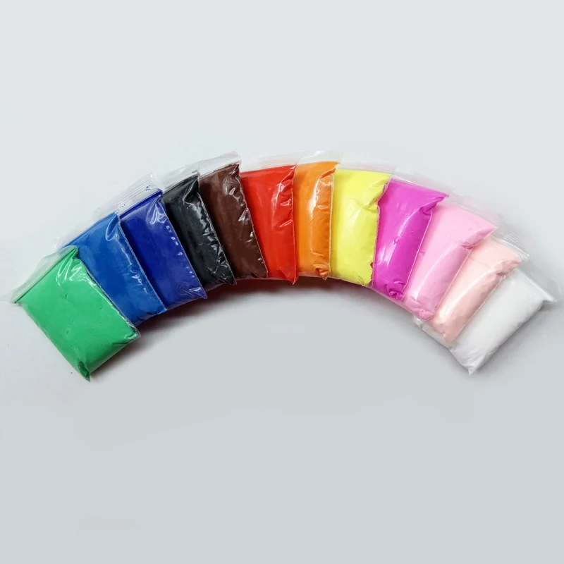 12 Colors Play Foam and Super Light Clay Soft Colored Modeling Model Magic Air Dry Plasticine PlayDough | Игрушки и хобби