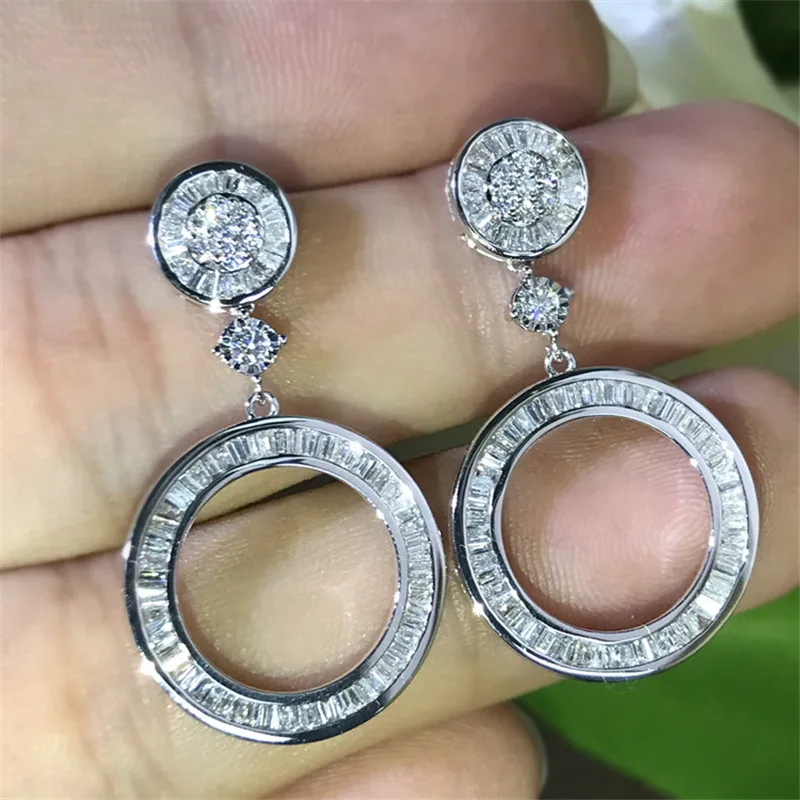 Женские свадебные висячие серьги choucong из стерлингового серебра 925 пробы с
