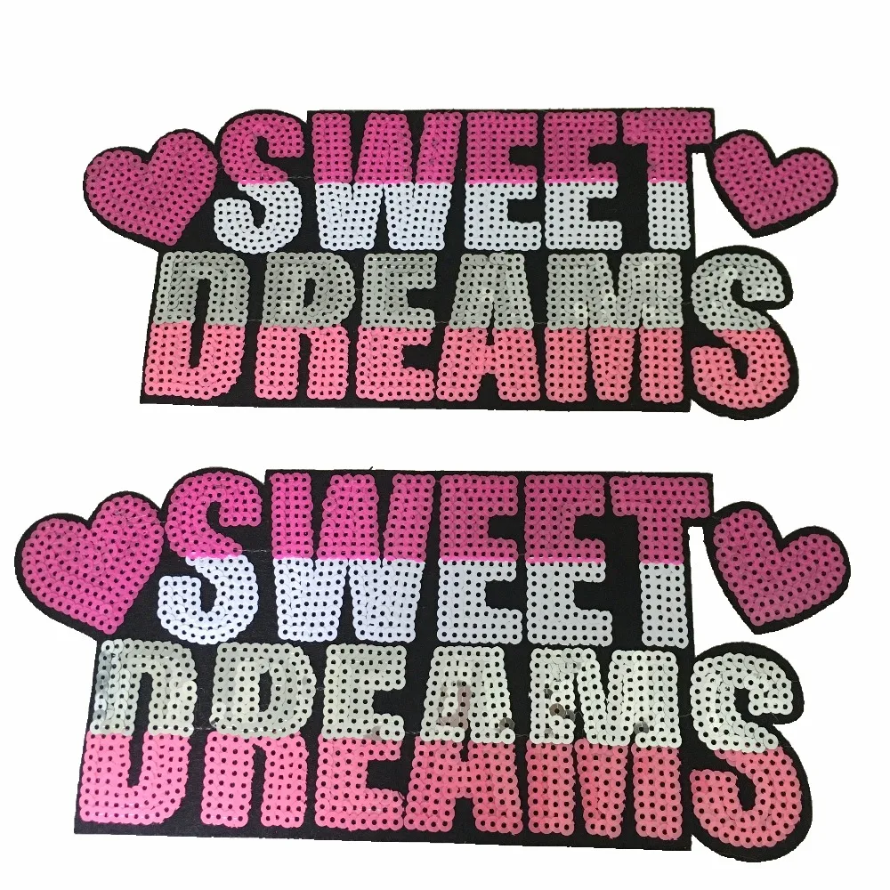 Новинка патчи с блестками и надписью SWEET DREAMS |