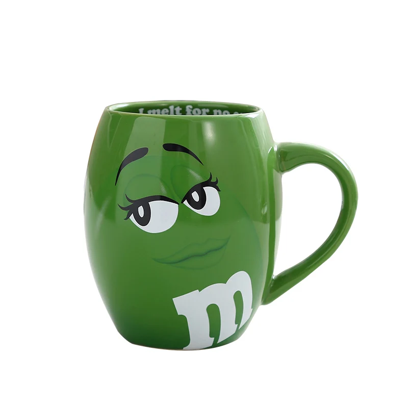 

1 Pcs Genuine American M Chocolate Beans Mugs Ceramics tea Cups Coffee Mugs Milk Mug Breakfast water Bottle Christmas Gift
