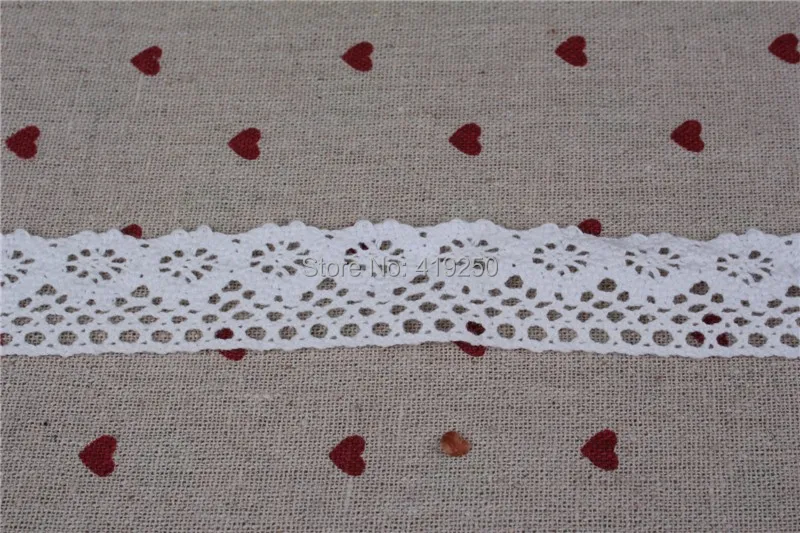 Белая хлопчатобумажная кружевная лента для вязания крючком Свадебные шитые