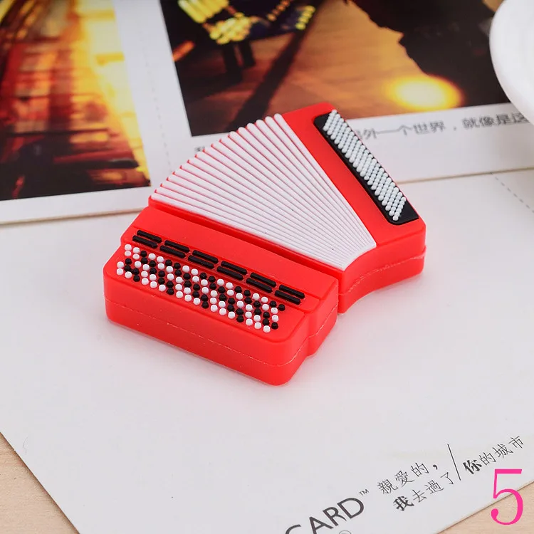 Мода U диск pendrive мультфильм гитара/скрипка/фортепиано/гармоника/pendriver ручка